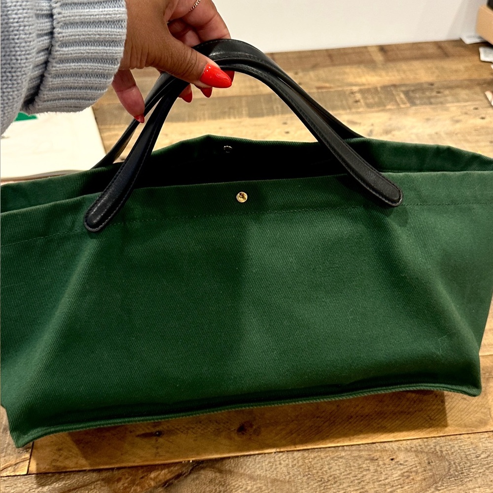 The Row Idaho Bag in Green Canvas